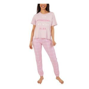 NWT RETROSPECTIVE CO. Intimates Pink Elastic Cuff at Hem Plaid Sleep Pants XL